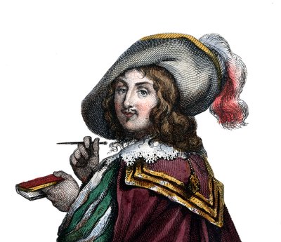 Portret Franciszka VI, księcia La Rochefoucauld, księcia Marcillac (1613-1680), francuskiego autora. autorstwa French School