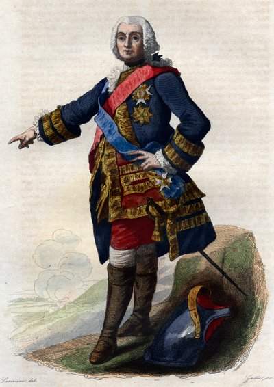 Portret Francois de Chevert (1695-1769), generała francuskiego. autorstwa French School