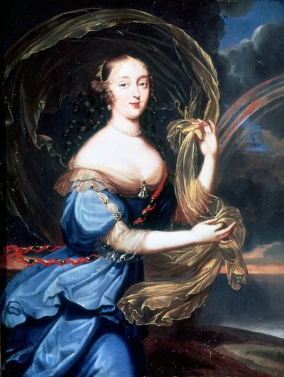 Portret Francoise Athenais (Francoise-Athenais) – Rochechouart Mortemart, markiza de Montespan (lub Madame de Montespan) (1640-1707). autorstwa French School