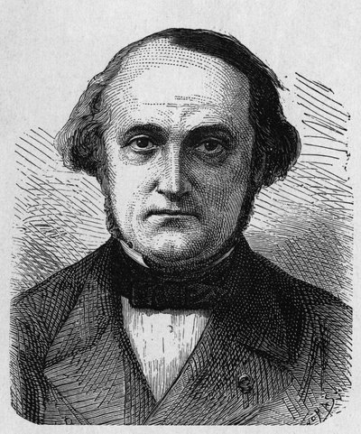 Portret François-Clément Sauvage (1812 - 1872), francuskiego inżyniera i administratora - w „Album de la Science; wybitni naukowcy; Wielkie odkrycia”” 1896. autorstwa French School