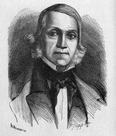Portret François Sudre, wynalazcy telegrafii muzycznej - w „Albumie nauki”; wybitni uczeni; Wielkie odkrycia”” 1896. autorstwa French School