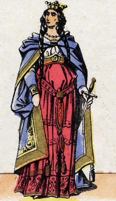 Portret Fredegonde, królowej Neustrii (545-597). autorstwa French School