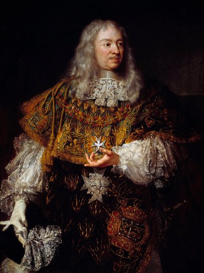Portret Gabriela de Rochechouarta (1600-1677) w wielkim stroju rycerza Zakonu Ducha Świętego autorstwa French School