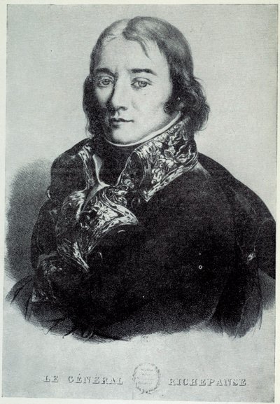 Portret generała Antoine Richepance (lub Richepanse) (1770-1803), na rzecz niewolnictwa. Grafiki z XIX-wiecznego Chartres, Musee des Beaux Arts autorstwa French School