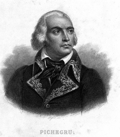 Portret generała Charlesa Pichegru (1761 - 1804) - w „Revolution francaise” Thiersa. 19 wiek autorstwa French School