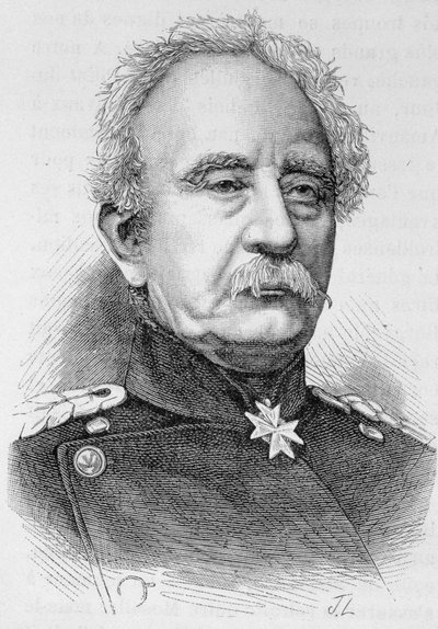 Portret generała Karla Friedricha von Steinmetza, pruskiego marszałka feldmarszałka (1796 - 1877) - w „”L