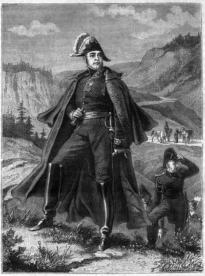 Portret generała Lecourbe - Claude Joseph Comte Lecourbe, generał francuski (1758 -1815) - w „Historii imperium po dziejach konsulatu” Adolphe Thiers - 1879 - kolekcja prywatna autorstwa French School