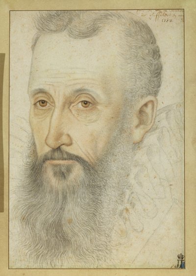 Portret George Talbot, 6. hrabia Shrewsbury (1528-90) (kreda na papierze) autorstwa French School