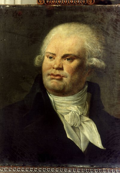 Portret Georgesa Jacquesa Dantona (1759 - 1794). Anonimowy obraz Szkoły Francuskiej. Musee Carnavalet, Paryż. autorstwa French School