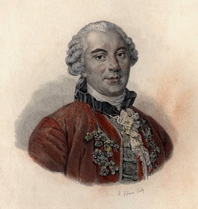 Portret Georgesa Louisa Leclerca, hrabiego Buffon (1707-1788), francuskiego przyrodnika i pisarza. W „”Portretach pożytecznych mężczyzn”” autorstwa French School
