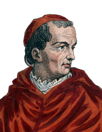 Portret Georges dAmboise (1460-1510), francuskiego kardynała i ministra stanu. autorstwa French School