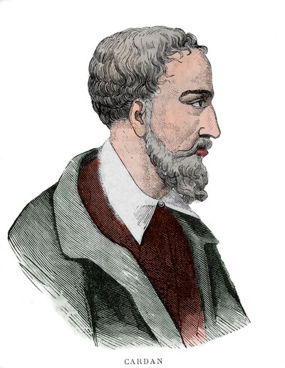 Portret Gerolamo Cardano (Girolamo Cardano, Hieronymus Cardanus lub Jerome Cardan autorstwa French School