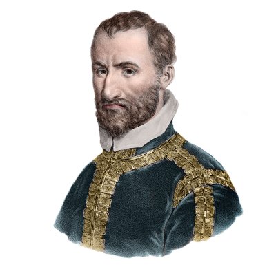 Portret Giovanniego Pierluigiego da Palestrina (1525-1594), włoskiego kompozytora. autorstwa French School