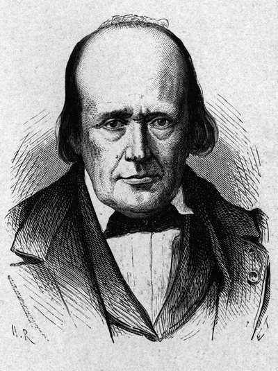 Portret Henri Milne - Edwardsa (1800 - 1885), francuskiego fizjologa - w „Albumie nauki”; wybitni naukowcy; Wielkie odkrycia”” 1896. autorstwa French School