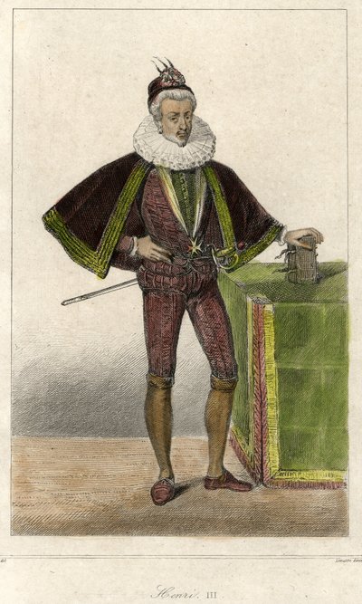 Portret Henryka III (1551 - 1589), króla Francji. autorstwa French School