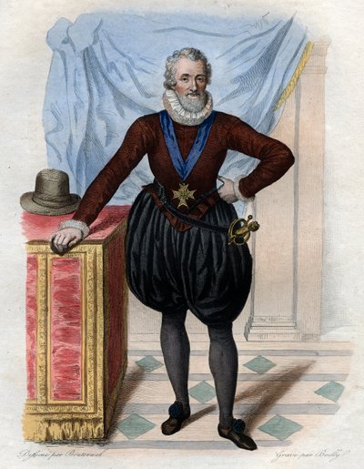 Portret Henryka IV (1553-1610), króla Francji. autorstwa French School