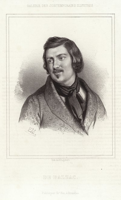 Portret Honoré de Balzac autorstwa French School