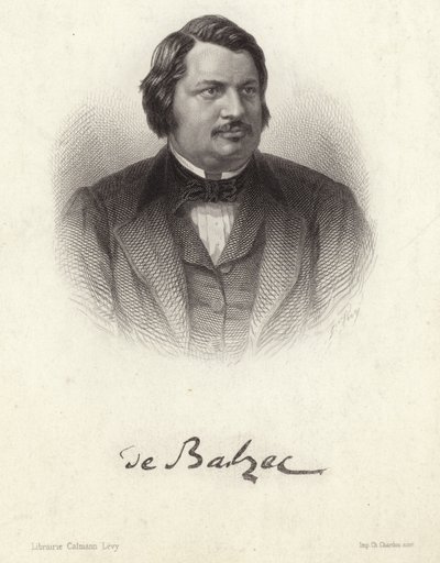 Portret Honoré de Balzac autorstwa French School