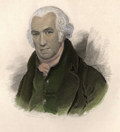 Portret Jamesa Watta (1736-1819), szkockiego inżyniera i mechanika. w „Portretach domu użytecznego” autorstwa French School