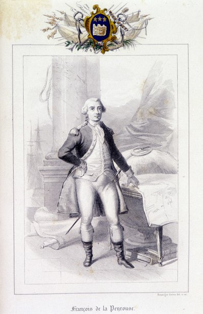 Jean-Francois Galaupin muotokuva, Comte de La Perousen (Jean Francois Laperousepolish) autorstwa French School