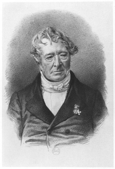 Portret Jean-Jacques Champollion (1778-1867) zwany Champollion-Figeac, wydrukowany przez Lemercier & Co autorstwa French School