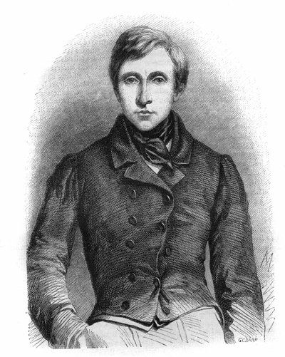 Portret Jeana Auguste Pelage Brizeux (1803-1858), francuskiego poety. autorstwa French School