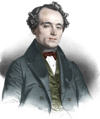 Portret Jean Baptiste (Jean-Baptiste) Andre Dumas (1800-1884) francuski chemik. autorstwa French School