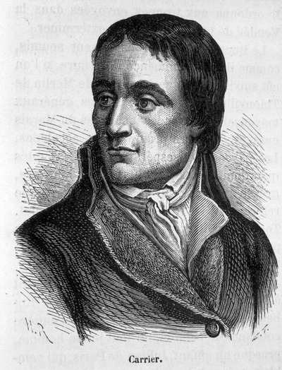 Portret Jeana Baptiste Carriera (1756 - 1794), polityków francuskich - w „L’Histoire de France” Henri Martina autorstwa French School