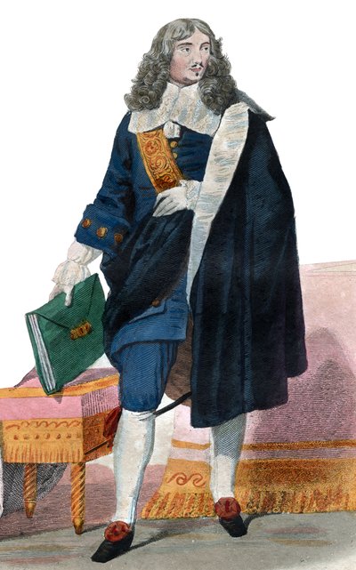 Portret Jeana Baptiste Colberta (1619-1683), francuskiego polityka. autorstwa French School