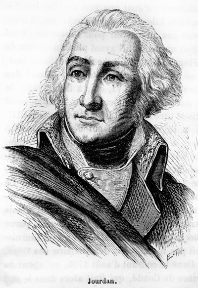 Portret Jeana Baptiste Jourdana (1762-1833), marszałka cesarstwa, zwycięzcy bitwy pod Fleurus (26 czerwca 1794) - w „L
