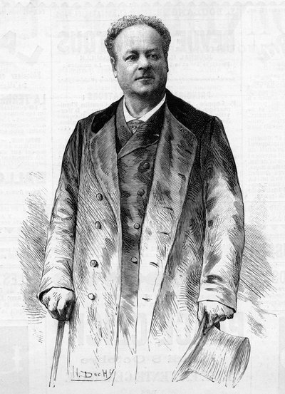 Portret Jeana Bertheliera (1830-1888), francuskiego aktora i piosenkarza. autorstwa French School