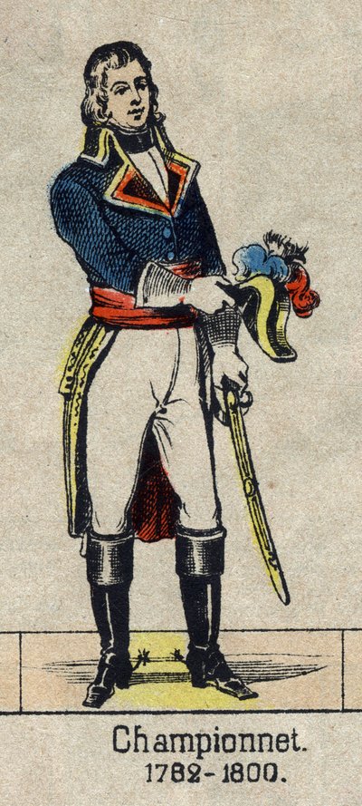Portret Jean Etienne Championeta, generała francais (1762-1800). Wizerunek Epinal z końca XIX wieku. autorstwa French School