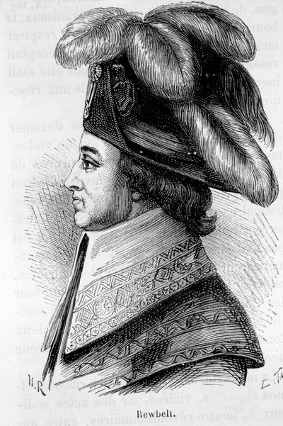 Portret Jean François Rewbell (lub Reubell), francuskiego polityka (1747 - 1807) - w "L
