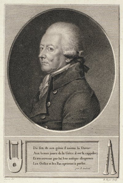 Portret Jean Georges Noverre (1727-1810) rytowany przez B. Roger autorstwa French School