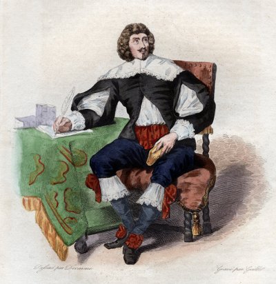 Portret Jean Louis Guez de Balzac (1597-1654), francuskiego autora. autorstwa French School