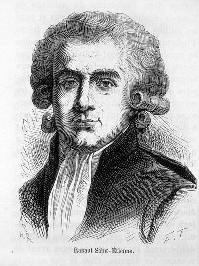 Portret Jean Paul Rabaut St Etienne, francuski polityk (1743 - 1793) - w „”L’Histoire de France”” Henri Martin autorstwa French School