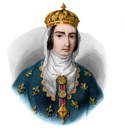 Portret Joanny I z Nawarry (1273-1305) królowej Nawarry i królowej małżonki Francji. autorstwa French School