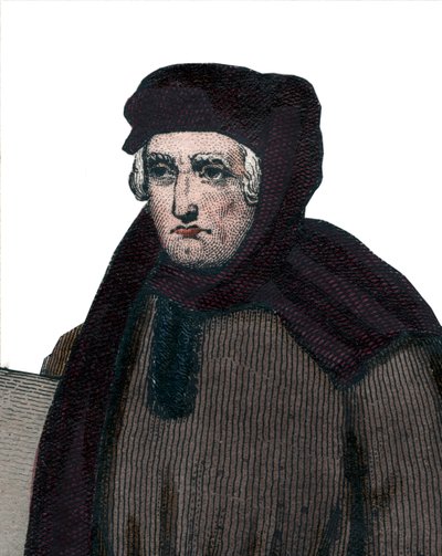 Portret Johna Froissarta (1337-1404), francuskich kronikarzy średniowiecznej Francji. autorstwa French School