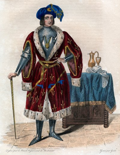 Portret Jana Orleańskiego, hrabiego Dunois (bękarta orleańskiego) (1402-1468). autorstwa French School