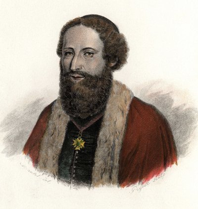 Portret Josepha Pittona de Tournefort (1656-1708), francuskiego podróżnika i botanika. W „”Portretach pożytecznych mężczyzn”” autorstwa French School