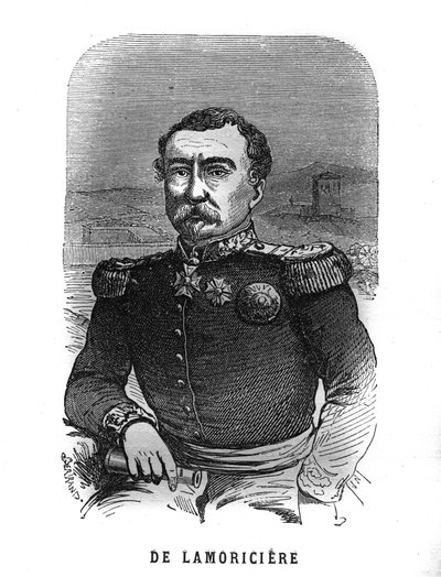 Portret Josepha Vantiniego, dit Youssouf (1808-1866), generała francuskiego. Grawer w „Les Illustrations De L