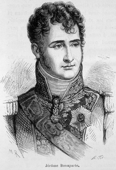 Portret Jérôme Bonaparte (1784 - 1860) - w „Historii Francji” Henri Martina autorstwa French School