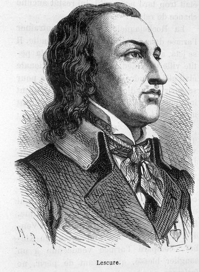 Portret Lescure, wodza Vendée (1766 - 1793) - w „Historii Francji” Henri Martina autorstwa French School