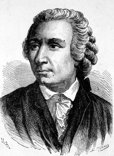 Portret Léona (Leonharda) Eulera (1707 - 1783), szwajcarskiego matematyka - w „Albumie nauki”; wybitni naukowcy; Wielkie odkrycia”” 1896. autorstwa French School
