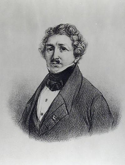 Portret Louis-Jacques Daguerre (1787-1851) autorstwa French School
