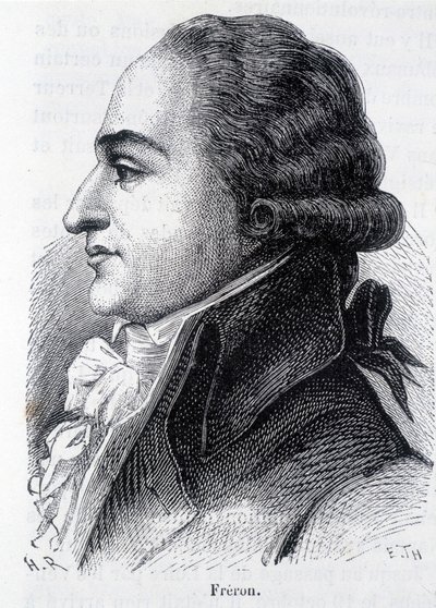 Portret Louisa Marie Stanislasa Frerona (1754-1802), francuskiego publicysty - w „L’Histoire de France” Henri Martina autorstwa French School
