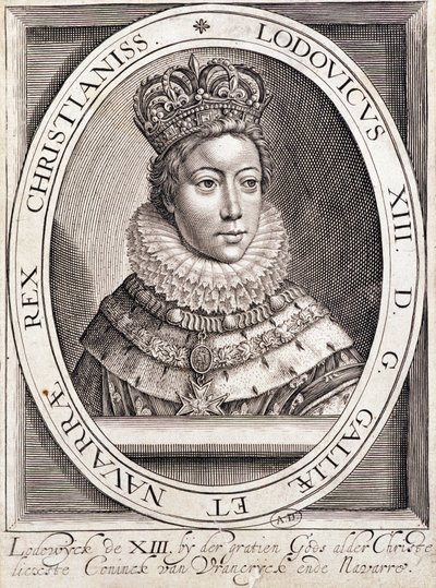 Portret Ludwika XIII, młody. autorstwa French School