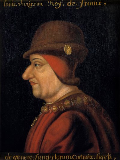 Portret Ludwika XI (1423-1483), króla Francji. Szkoła francuska z XVII wieku. Plessis les Tours (Plessis les Tours) (Plessis-les-Tours) autorstwa French School