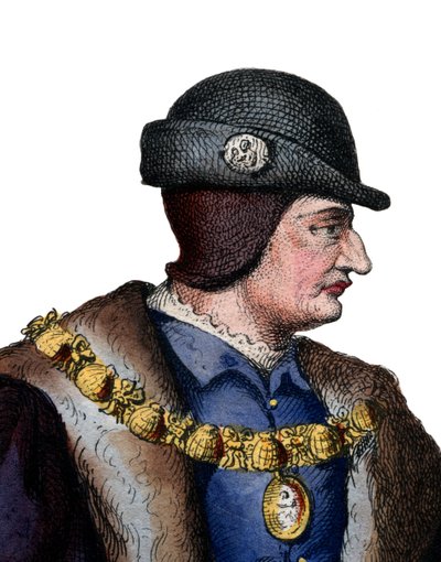 Portret Ludwika XI Francji (1423-1483), króla Francji. autorstwa French School