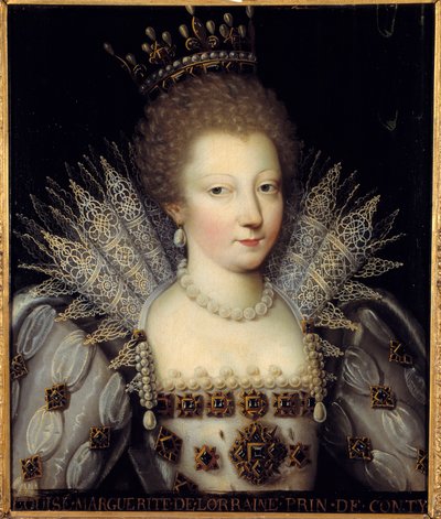 Portret Louise Marguerite de Lorraine, księżniczki Conti Malarstwo szkoły francuskiej z XVII wieku. Wymiary 0,57 x 0,47 m Chantilly, Musee Conde autorstwa French School